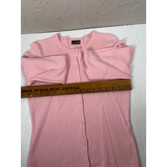 Rock Steady NYC Brand Women’s Pink Button Down Sweater Skull Patch Size Medium - Picture 6 of 6